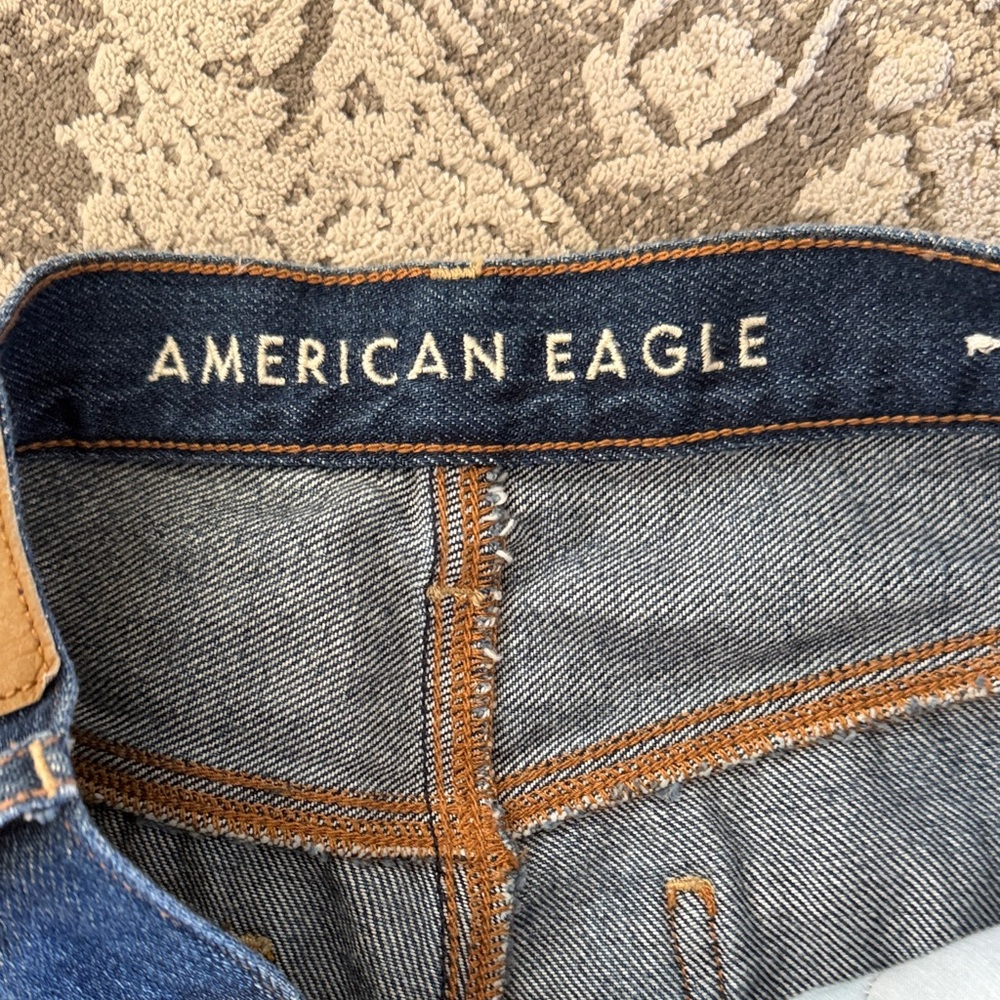 American Eagle Outfitters Women's Dark Blue wide Leg Jeans - Picture 2 of 4